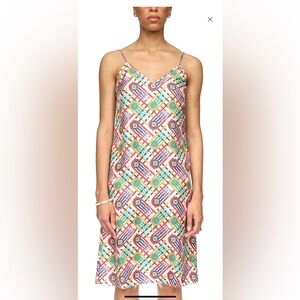 NWT $855 Casablanca Slip Dress, 100 % SILK, Made in Italy Size FR 36 ,UK 8, US 4